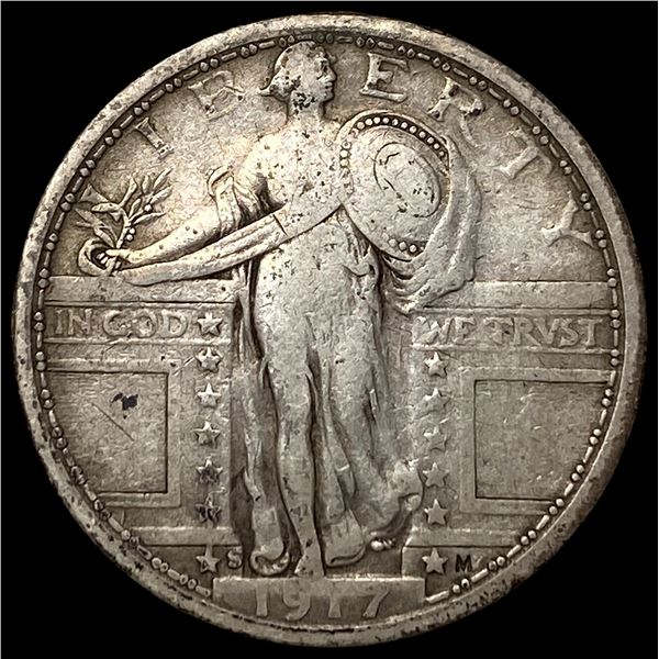 1917-S Type 1 Standing Liberty Quarter NEARLY  UNCIRCULATED