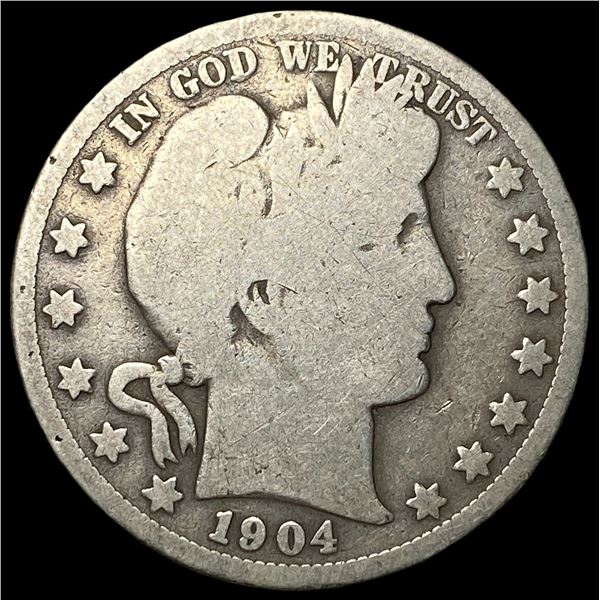 1904-S Barber Half Dollar LIGHTLY CIRCULATED