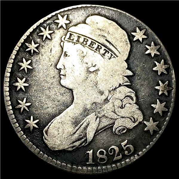 1825 Capped Bust Half Dollar NICELY CIRCULATED