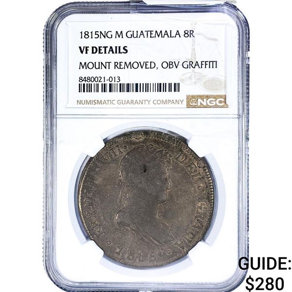 1815 Colonial Spain Silver 8 Reales NGC VF Details
