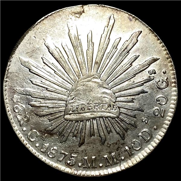 1875-Mo M Mexico Silver 8 Reales CLOSELY UNCIRCULATED