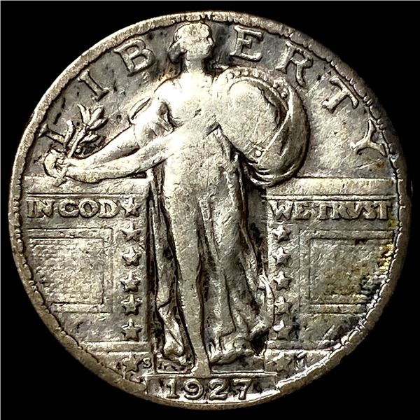 1927-S Silver Standing Liberty Quarter LIGHTLY CIRCULATED
