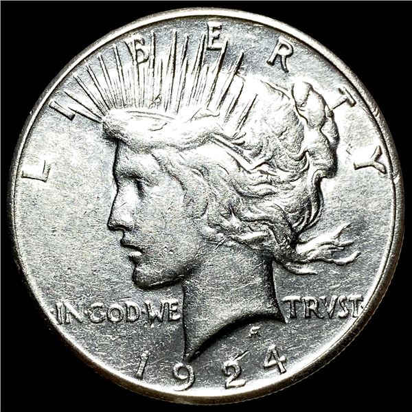 1924 Silver Peace Dollar CLOSELY UNCIRCULATED