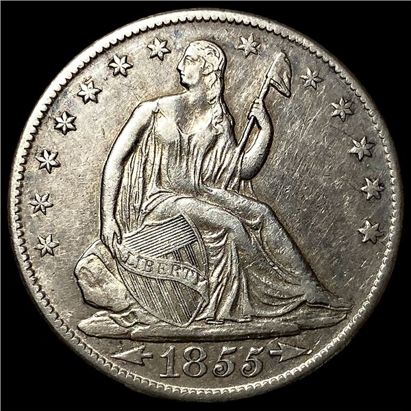 1855-O Silver Half Dollar NEARLY UNCIRCULATED