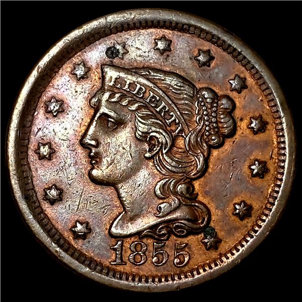 1855 Braided Hair Large Cent UNCIRCULATED