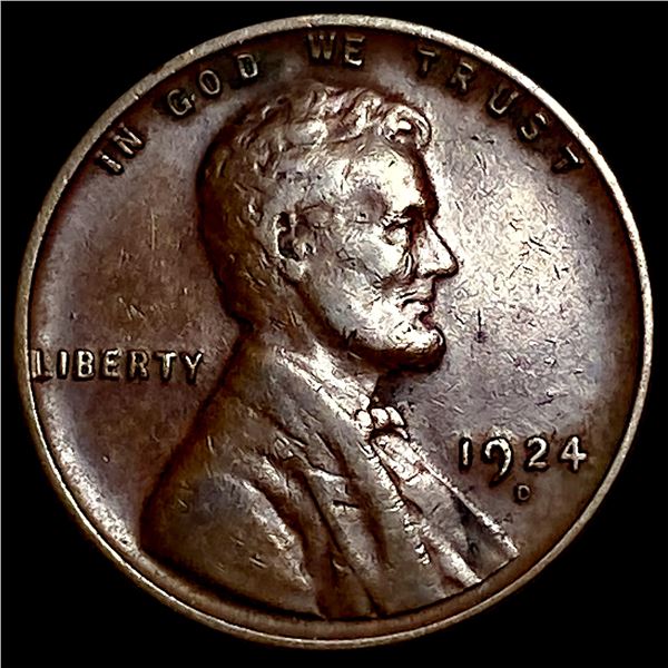 1924-D Lincoln Wheat Cent NEARLY UNCIRCULATED