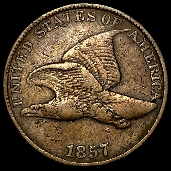 1857 Flying Eagle Cent NEARLY UNCIRCULATED