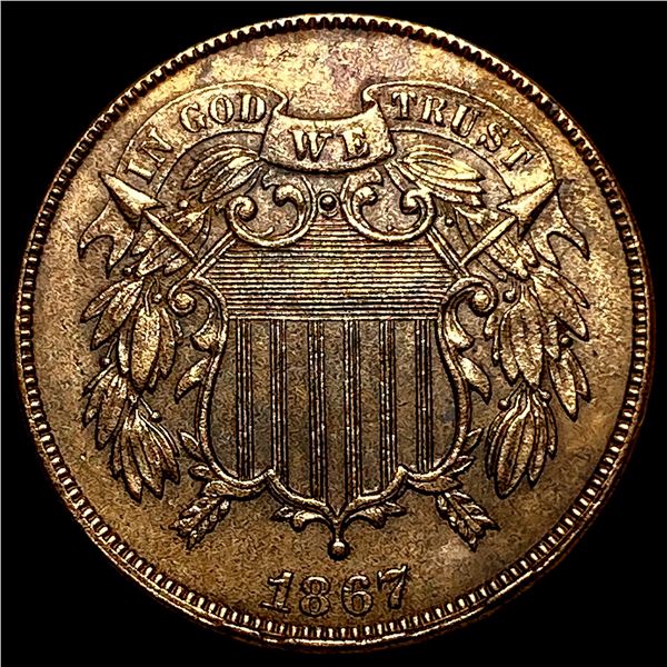 1867 Two-Cent Piece CLOSELY UNCIRCULATED