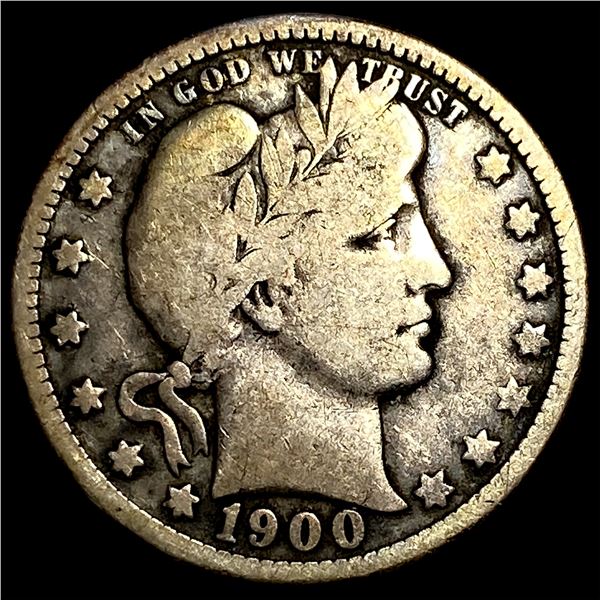 1900-O Silver Barber Quarter NICELY CIRCULATED