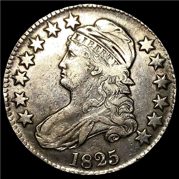 1825 Capped Bust Half Dollar NEARLY UNCIRCULATED