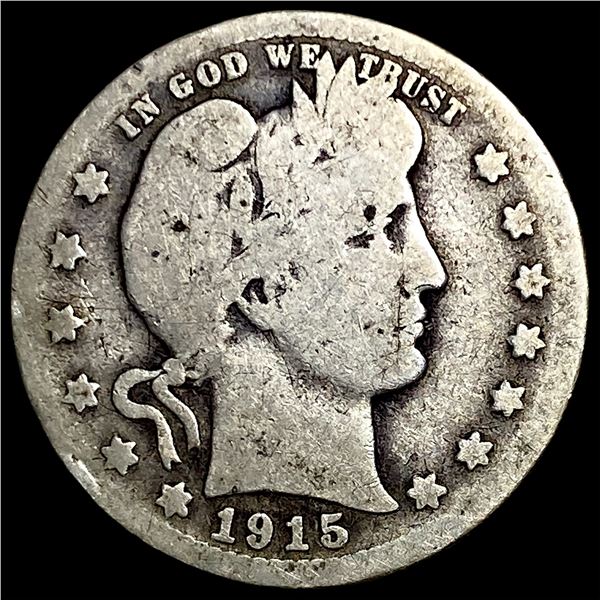 1915-S Silver Barber Quarter NICELY CIRCULATED