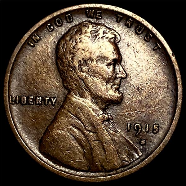1915-S Lincoln Wheat Cent NEARLY UNCIRCULATED