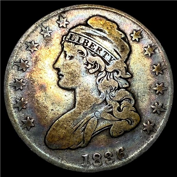 1836 Capped Bust Half Dollar LIGHTLY CIRCULATED