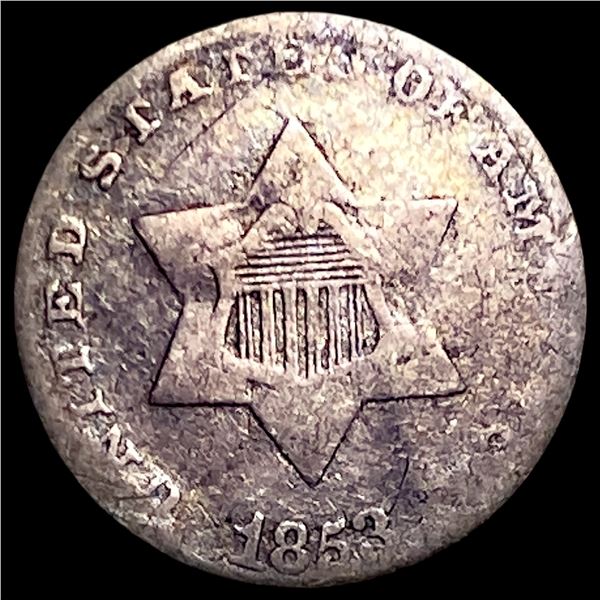 1852 Silver Three-Cent Piece NICELY CIRCULATED