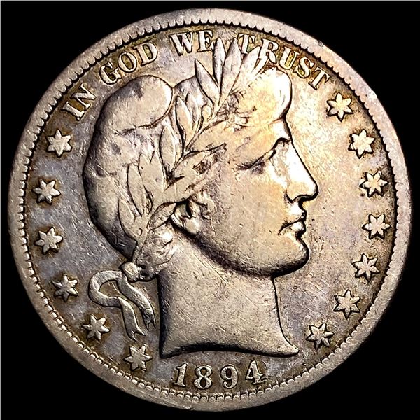 1894-S Silver Barber Half Dollar NEARLY UNCIRCULATED