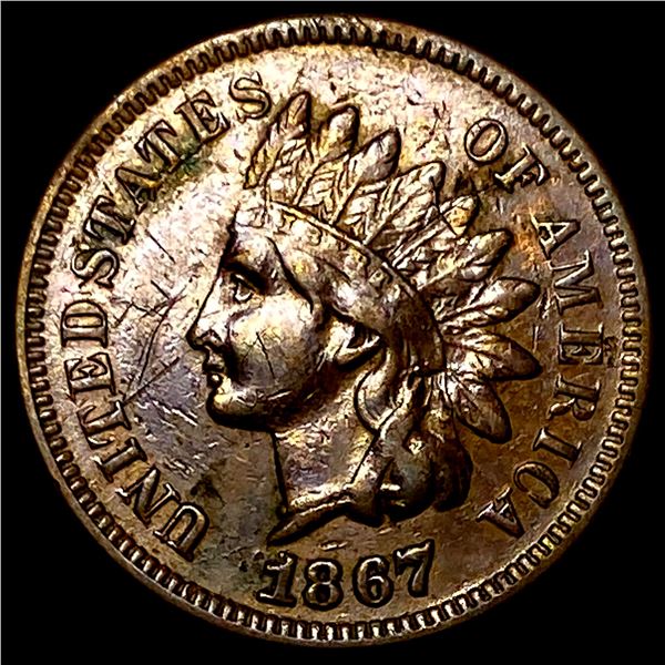1867 Indian Head Cent NEARLY UNCIRCULATED