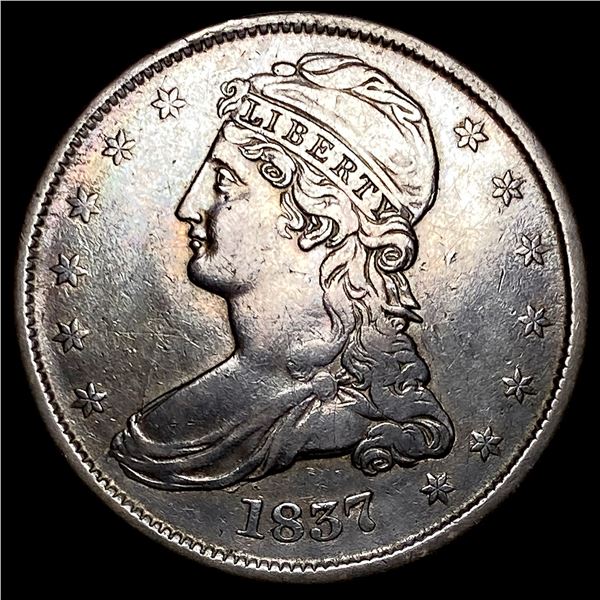 1837 Capped Bust Half Dollar NEARLY UNCIRCULATED