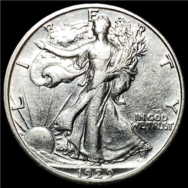 1929-D Silver Walking Liberty Half Dollar NEARLY UNCIRCULATED