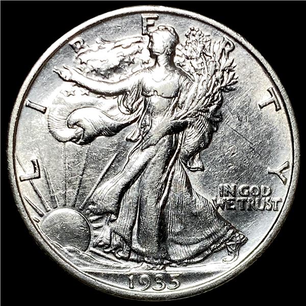 1935-S Silver Walking Liberty Half Dollar CLOSELY UNCIRCULATED