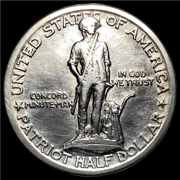1925 Silver Lexington-Concord Half Dollar NEARLY UNCIRCULATED