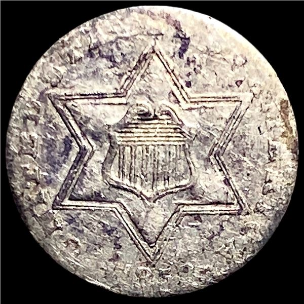 1852 Silver Three-Cent Piece LIGHTLY CIRCULATED