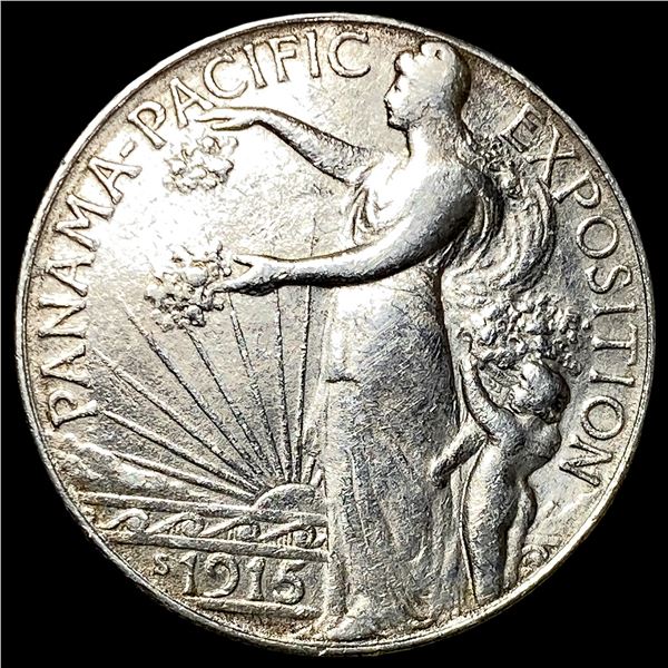 1915-S Silver Panama-Pacific Half Dollar CLOSELY UNCIRCULATED