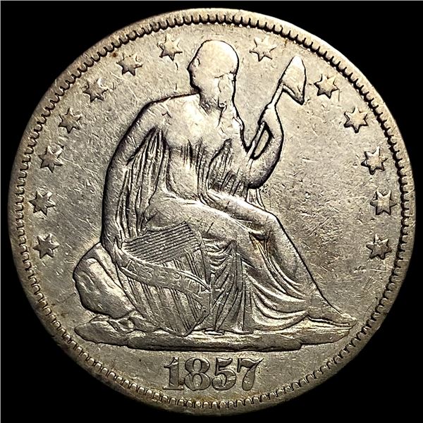 1857 Seated Liberty Half Dollar ABOUT UNCIRCULATED