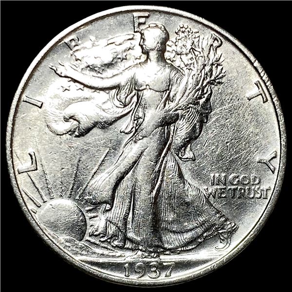 1937-S Silver Walking Liberty Half Dollar NEARLY UNCIRCULATED