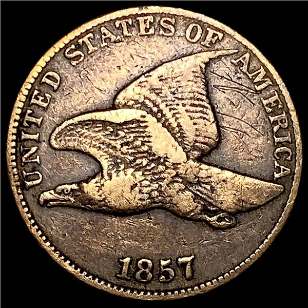 1857 Flying Eagle Cent ABOUT UNCIRCULATED