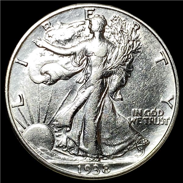 1938-D Silver Walking Liberty Half Dollar CLOSELY UNCIRCULATED