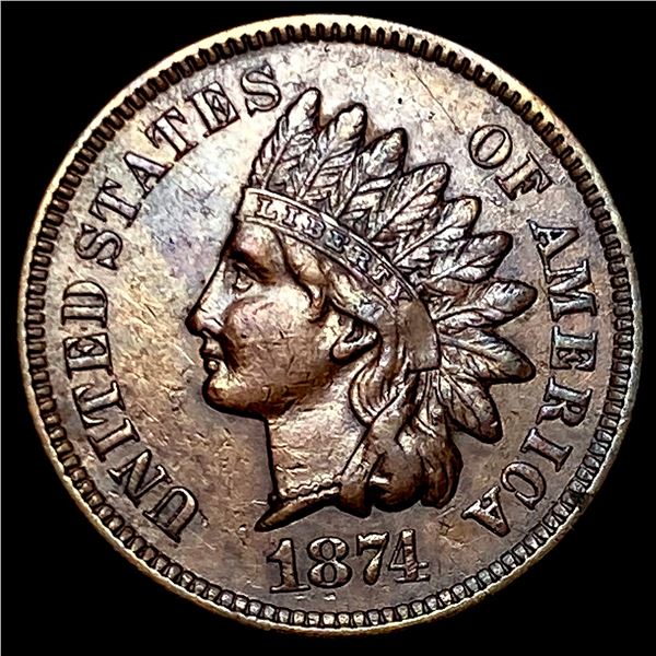 1874 Indian Head Cent CLOSELY UNCIRCULATED