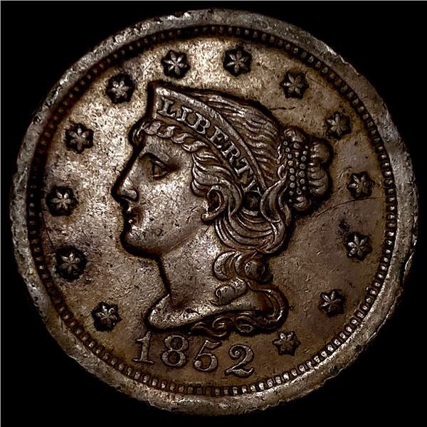 1852 Braided Hair Large Cent CLOSELY UNCIRCULATED