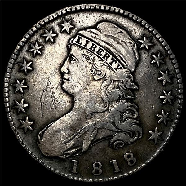 1818 Capped Bust Half Dollar NEARLY UNCIRCULATED