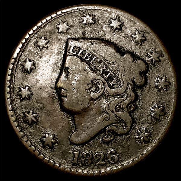 1826 Coronet Head Large Cent NEARLY UNCIRCULATED
