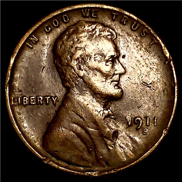 1911-S Lincoln Wheat Cent NEARLY UNCIRCULATED