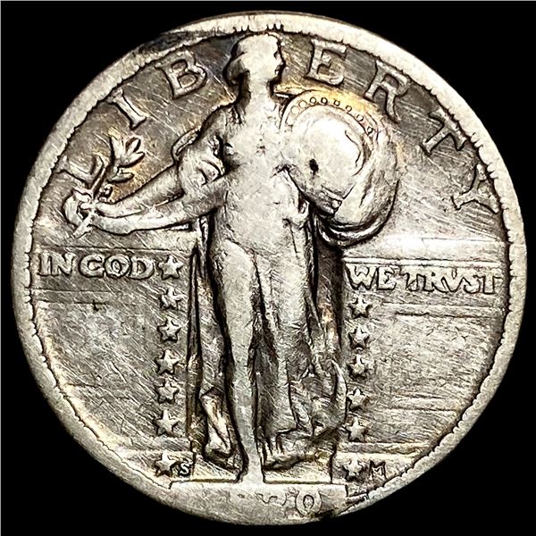 1920-S Silver Standing Liberty Quarter LIGHTLY CIRCULATED