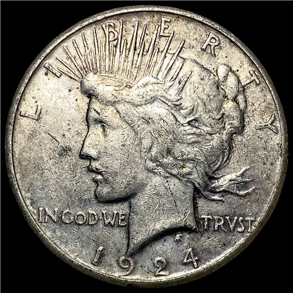1924-S Silver Peace Dollar NEARLY UNCIRCULATED