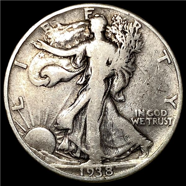 1938-D Silver Walking Liberty Half Dollar LIGHTLY CIRCULATED