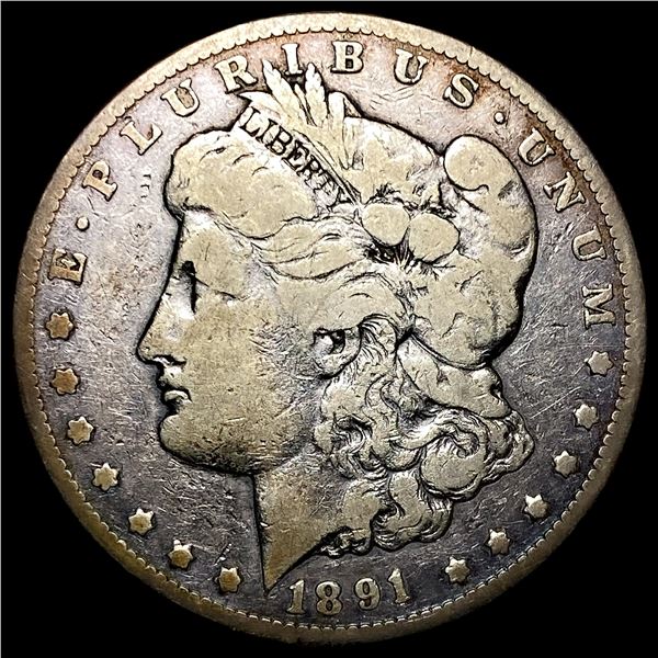 1891-CC Silver Morgan Dollar LIGHTLY CIRCULATED