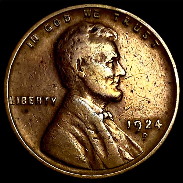 1924-D Lincoln Wheat Cent LIGHTLY CIRCULATED