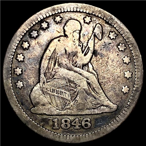 1846 Seated Liberty Quarter LIGHTLY CIRCULATED