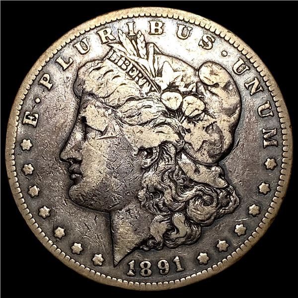 1891-CC Silver Morgan Dollar LIGHTLY CIRCULATED