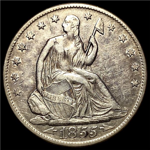1855-O Silver Half Dollar NEARLY UNCIRCULATED