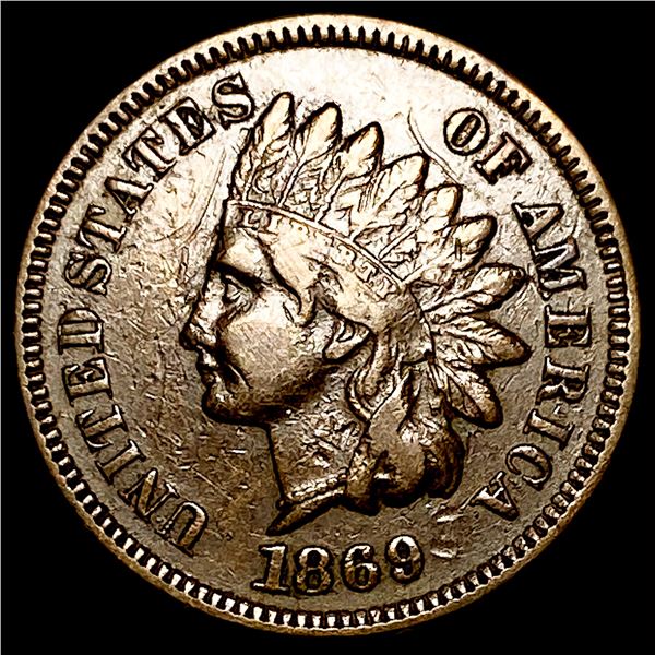 1869 Indian Head Cent NEARLY UNCIRCULATED