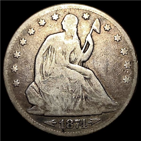 1874 Seated Liberty Half Dollar NICELY CIRCULATED