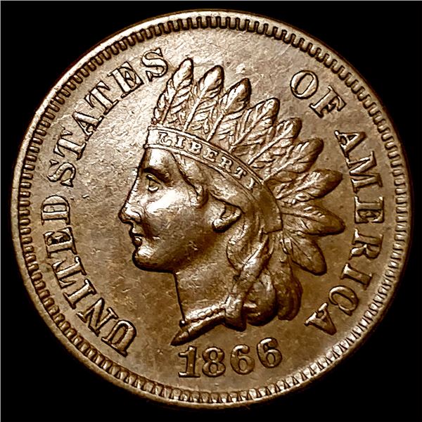 1866 Indian Head Cent CLOSELY UNCIRCULATED