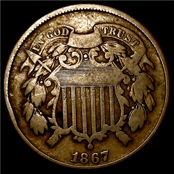 1867 Two-Cent Piece LIGHTLY CIRCULATED