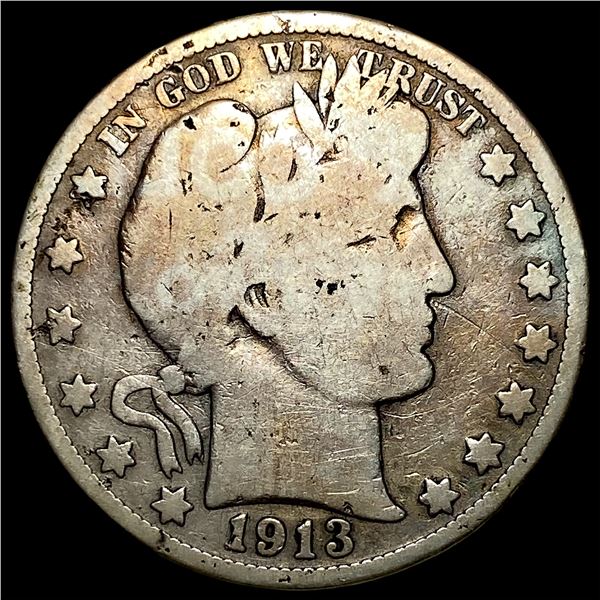 1913 Silver Barber Half Dollar NICELY CIRCULATED