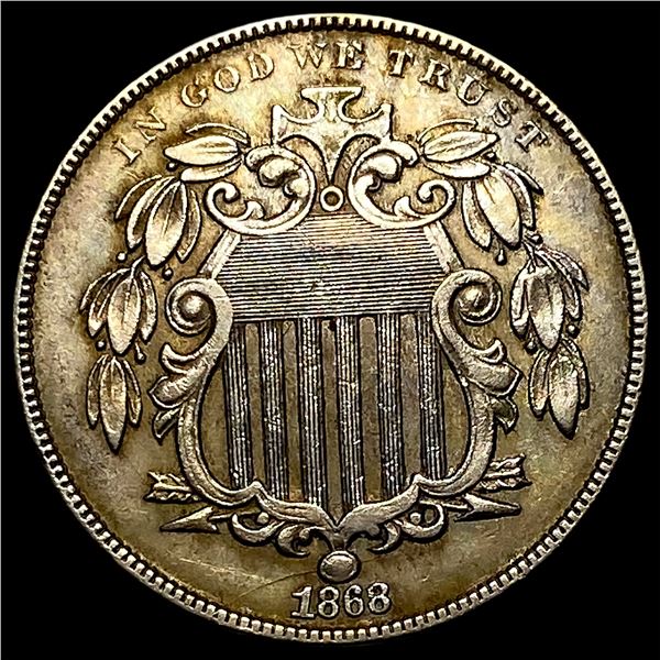1868 Shield Nickel CHOICE AU