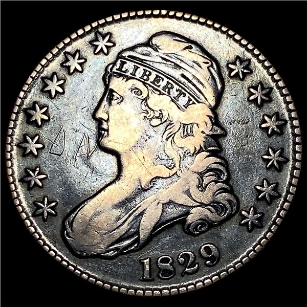 1829 Capped Bust Half Dollar ABOUT UNCIRCULATED